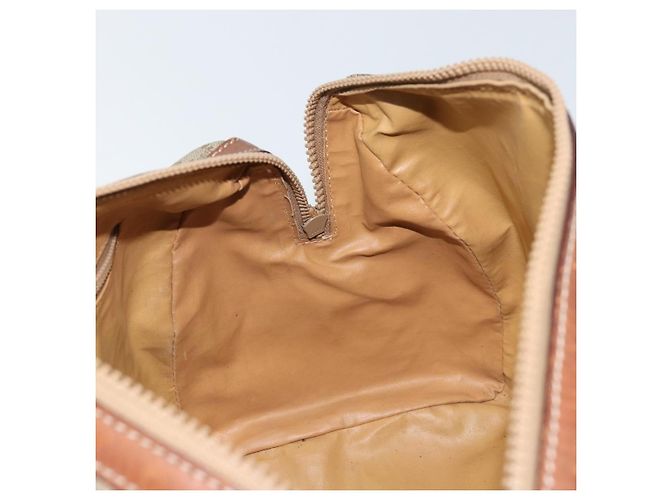 Céline Borsa a mano in tela Macadam CELINE in pelle PVC beige oro Auth 172224 D'oro - vista 20