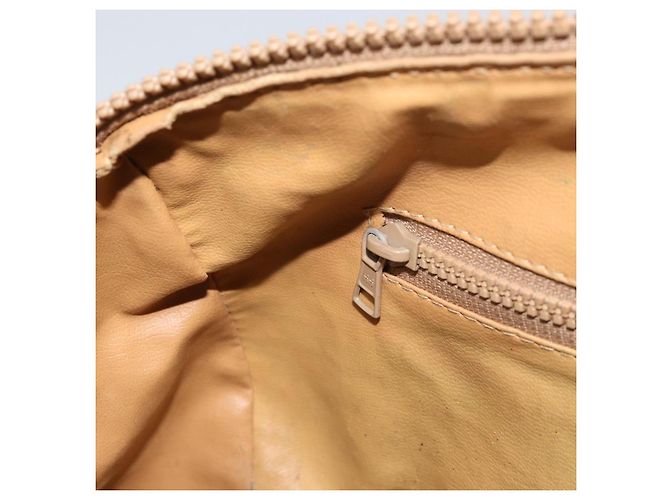 Céline Borsa a mano in tela Macadam CELINE in pelle PVC beige oro Auth 172224 D'oro - vista 22