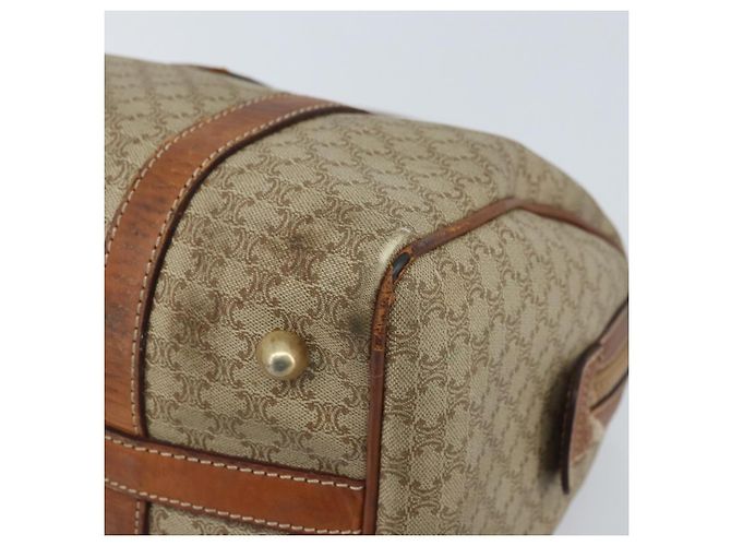 Céline Borsa a mano in tela Macadam CELINE in pelle PVC beige oro Auth 172224 D'oro - vista 9