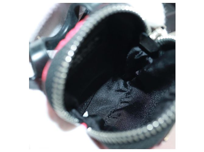 Custodia per telefono PRADA in nylon rosso argento autentica 165922V - vista 10