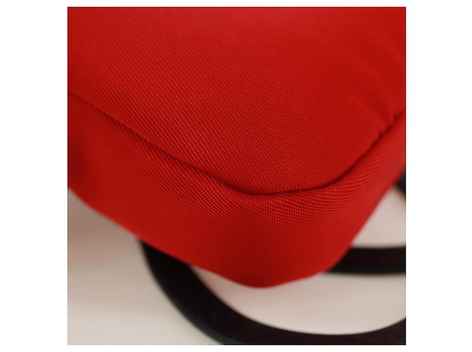 Custodia per telefono PRADA in nylon rosso argento autentica 165922V - vista 15
