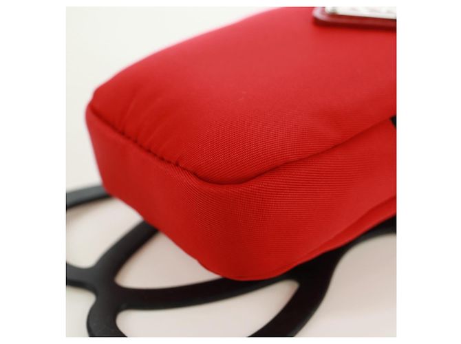 Custodia per telefono PRADA in nylon rosso argento autentica 165922V - vista 16
