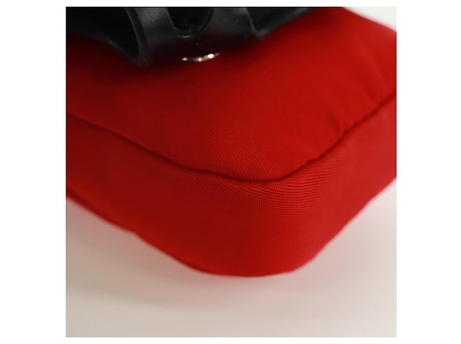 Custodia per telefono PRADA in nylon rosso argento autentica 165922V - vista 17