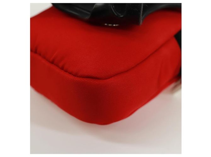 Custodia per telefono PRADA in nylon rosso argento autentica 165922V - vista 18