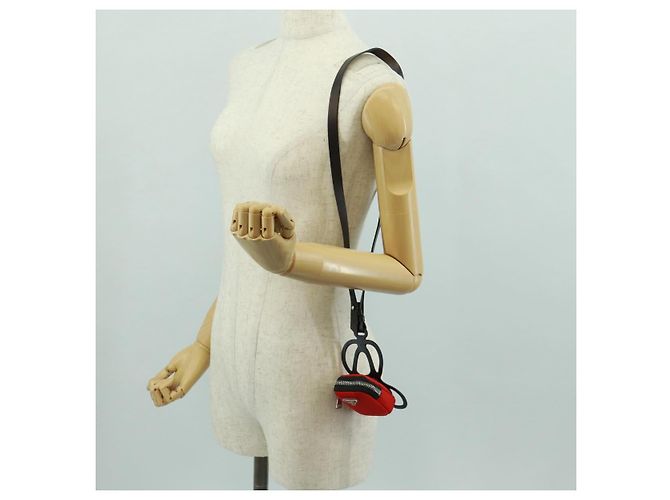 Custodia per telefono PRADA in nylon rosso argento autentica 165922V - vista 24
