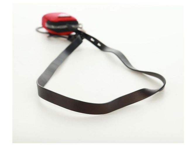 Custodia per telefono PRADA in nylon rosso argento autentica 165922V - vista 7