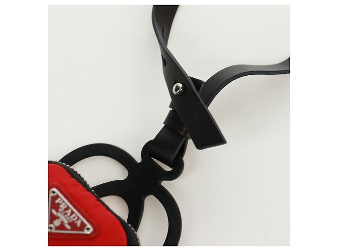 Custodia per telefono PRADA in nylon rosso argento autentica 165922V - vista 8
