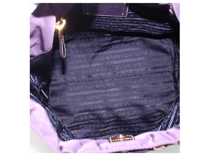 PRADA Borsa a mano in nylon viola oro Auth ep13355 D'oro Porpora - vista 11