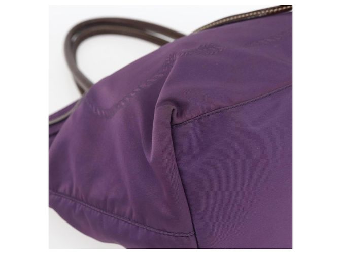 PRADA Borsa a mano in nylon viola oro Auth ep13355 D'oro Porpora - vista 14