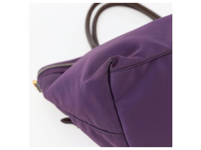 PRADA Borsa a mano in nylon viola oro Auth ep13355 D'oro Porpora - vista 16