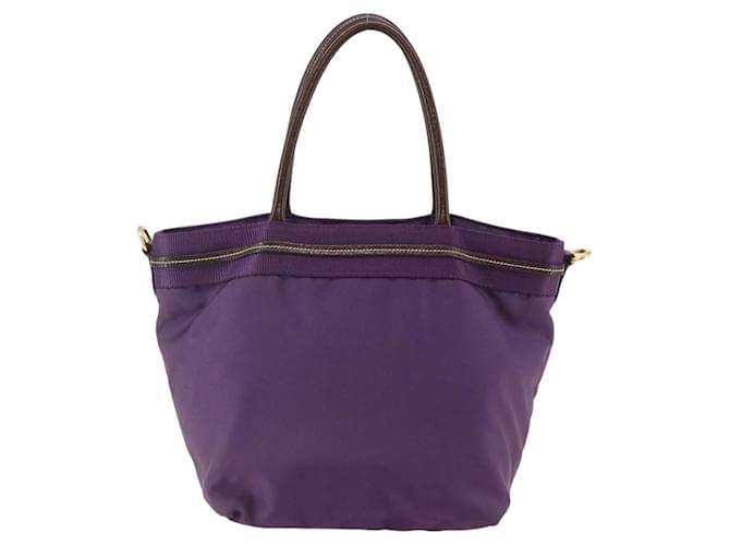 PRADA Borsa a mano in nylon viola oro Auth ep13355 D'oro Porpora - vista 2