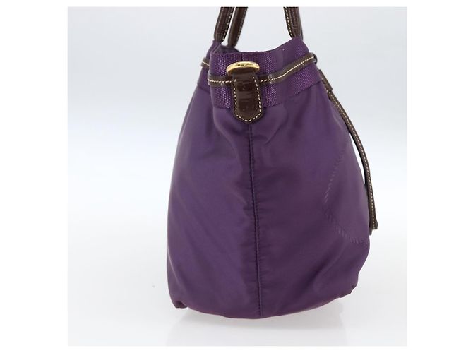 PRADA Borsa a mano in nylon viola oro Auth ep13355 D'oro Porpora - vista 3