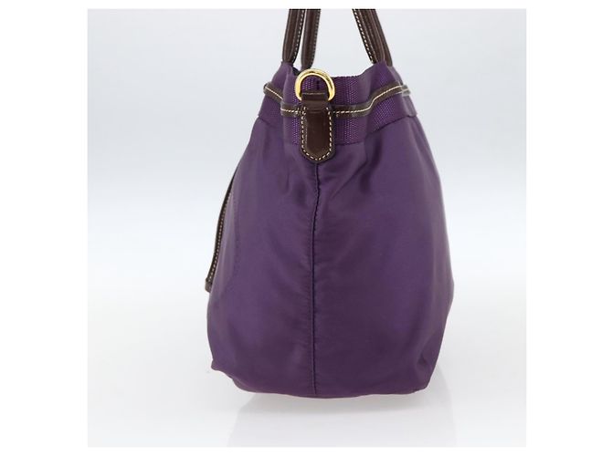 PRADA Borsa a mano in nylon viola oro Auth ep13355 D'oro Porpora - vista 4