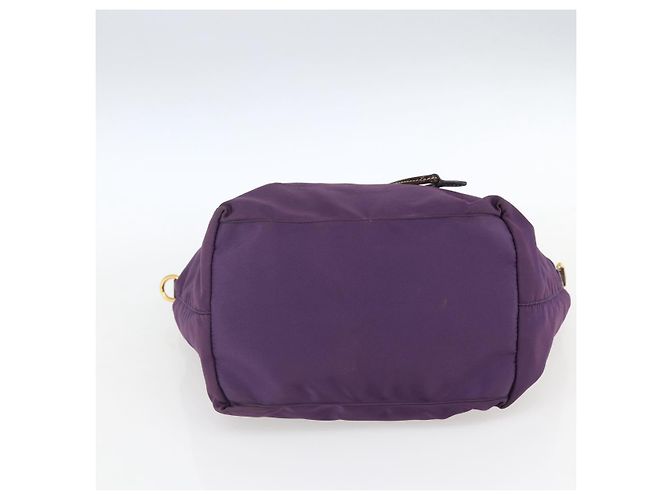PRADA Borsa a mano in nylon viola oro Auth ep13355 D'oro Porpora - vista 5
