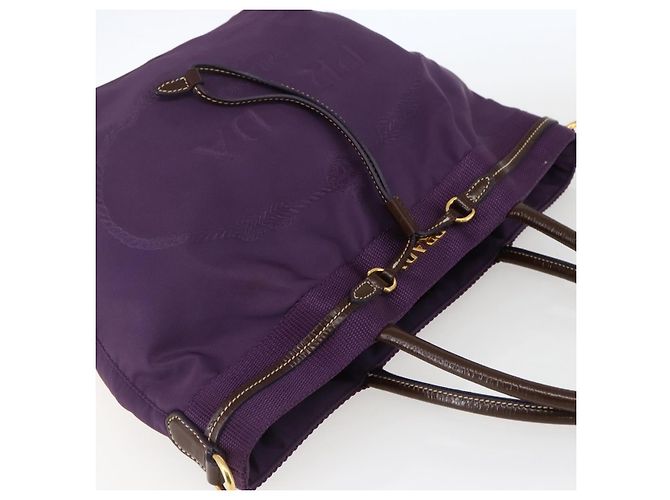 PRADA Borsa a mano in nylon viola oro Auth ep13355 D'oro Porpora - vista 6