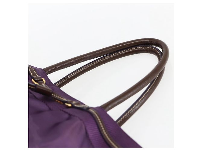 PRADA Borsa a mano in nylon viola oro Auth ep13355 D'oro Porpora - vista 8