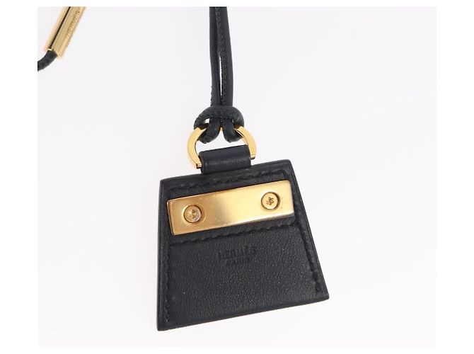 Hermès HERMES Il Mio Piccolo Collana Kelly PM Pelle Nera Auth 170847M Nero - vista 11