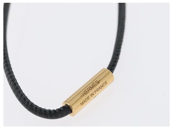 Hermès HERMES Il Mio Piccolo Collana Kelly PM Pelle Nera Auth 170847M Nero - vista 9