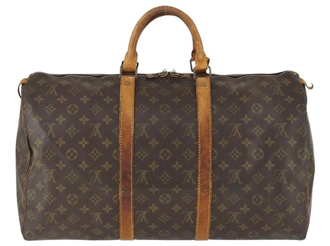 LOUIS VUITTON Borsa Boston Monogram Keepall 50 M41426 LV Auth 171390 Monogramma - vista 2
