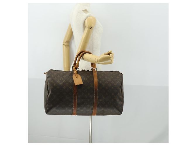 LOUIS VUITTON Borsa Boston Monogram Keepall 50 M41426 LV Auth 171390 Monogramma - vista 23