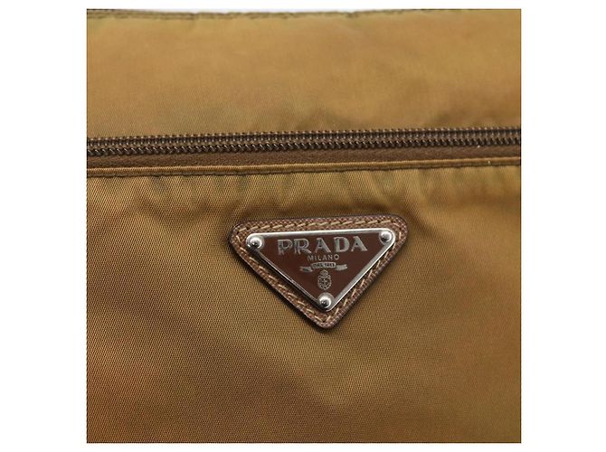 Borsa a Spalla PRADA Nylon Beige Argento Autentica 173279 - vista 17