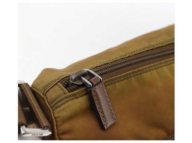 Borsa a Spalla PRADA Nylon Beige Argento Autentica 173279 - vista 18
