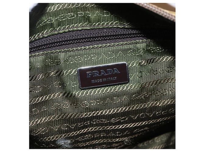Borsa a Spalla PRADA Nylon Beige Argento Autentica 173279 - vista 19