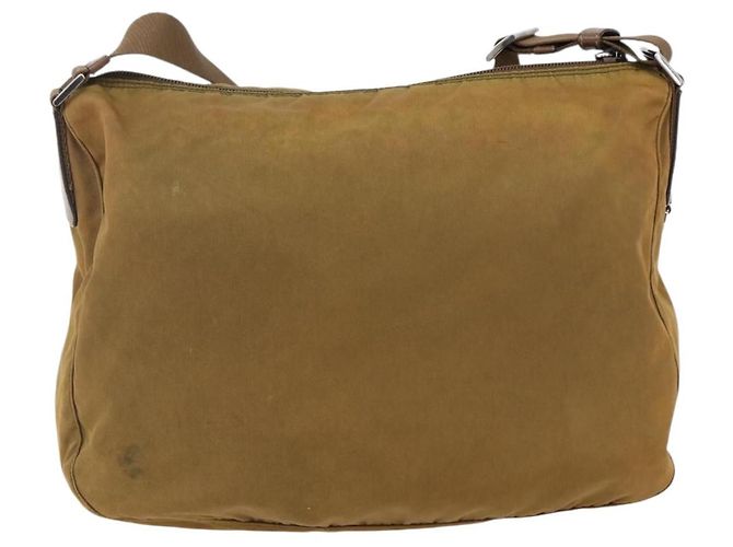Borsa a Spalla PRADA Nylon Beige Argento Autentica 173279 - vista 2