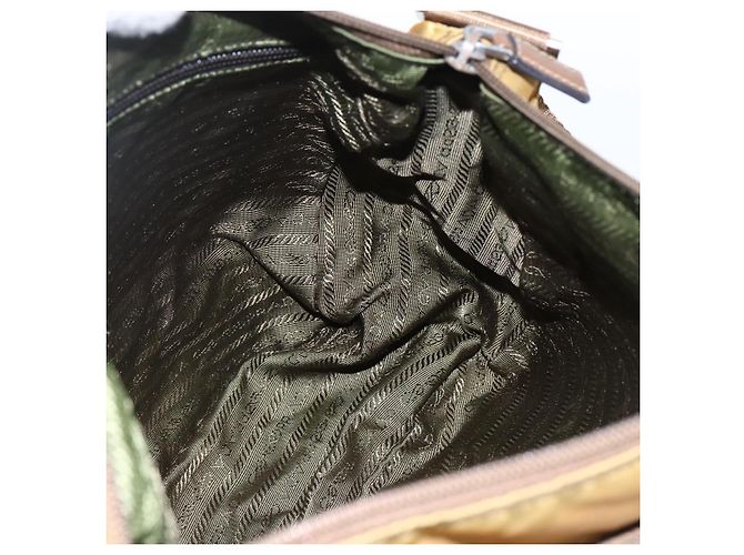 Borsa a Spalla PRADA Nylon Beige Argento Autentica 173279 - vista 20