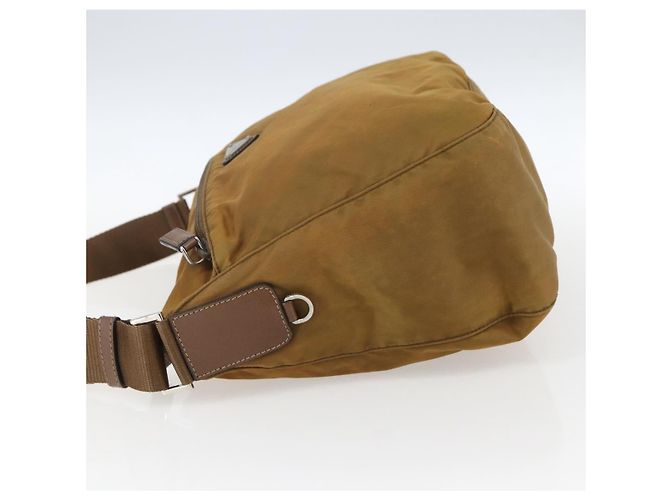 Borsa a Spalla PRADA Nylon Beige Argento Autentica 173279 - vista 3