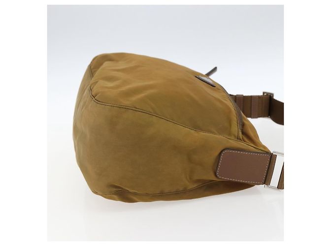 Borsa a Spalla PRADA Nylon Beige Argento Autentica 173279 - vista 4