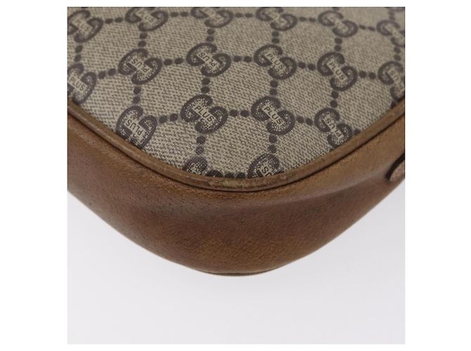 Borsa a Spalla GUCCI GG Plus Supreme PVC Beige Oro Auth 173465 D'oro - vista 14