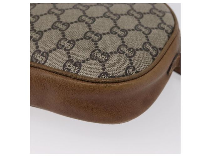 Borsa a Spalla GUCCI GG Plus Supreme PVC Beige Oro Auth 173465 D'oro - vista 16