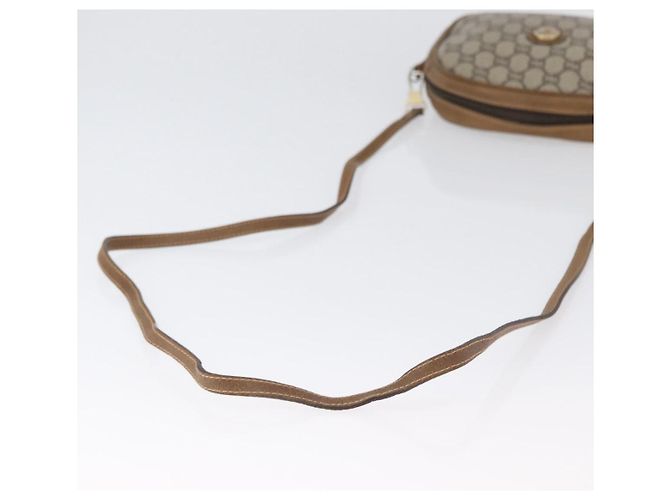 Borsa a Spalla GUCCI GG Plus Supreme PVC Beige Oro Auth 173465 D'oro - vista 7