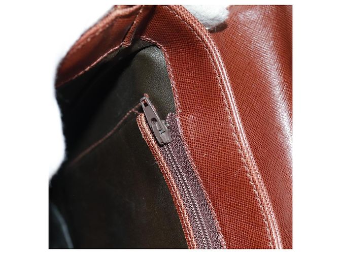 Autre Marque Borsa a spalla a catena in pelle marrone dorato Auth 173250V D'oro - vista 24