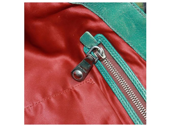 Miu Miu Chain Hand Bag Leather Multicolor Silver Auth 165767V - view 24