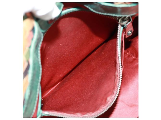 Miu Miu Chain Hand Bag Leather Multicolor Silver Auth 165767V - view 25