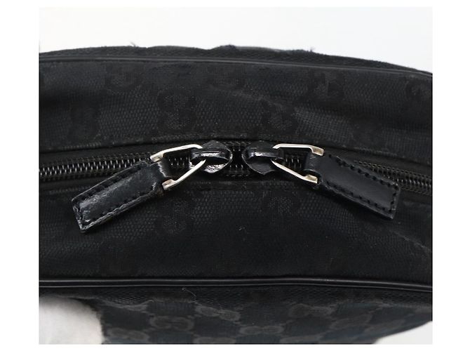 Borsa a Spalla GG Canvas Gucci Nera Argento 018 1612 Auth 173500 Nero - vista 10