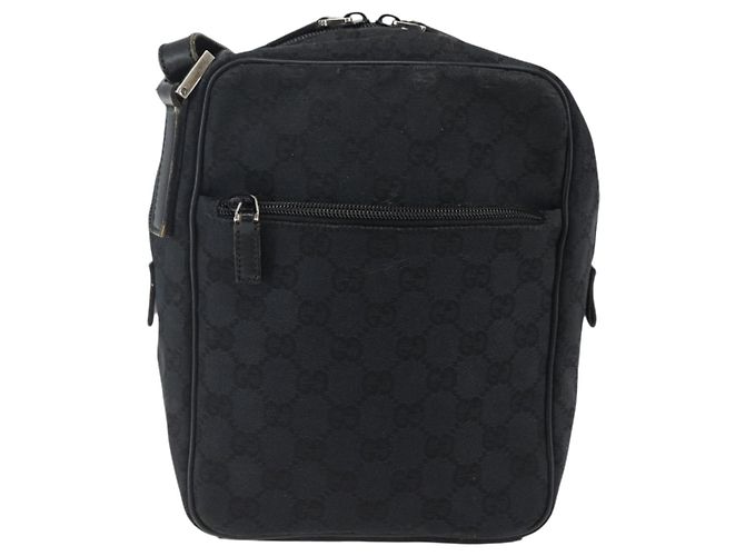 Borsa a Spalla GG Canvas Gucci Nera Argento 018 1612 Auth 173500 Nero - vista 13