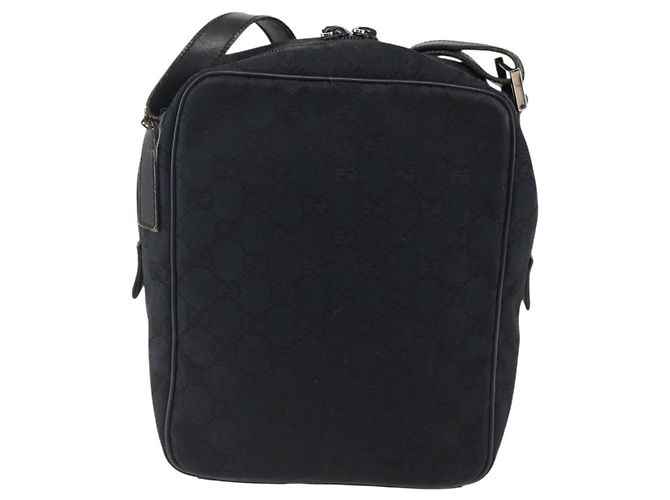 Borsa a Spalla GG Canvas Gucci Nera Argento 018 1612 Auth 173500 Nero - vista 2