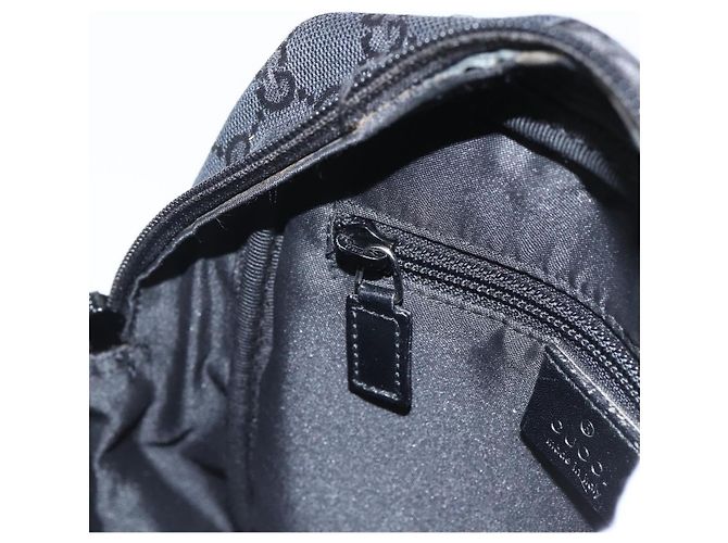 Borsa a Spalla GG Canvas Gucci Nera Argento 018 1612 Auth 173500 Nero - vista 22