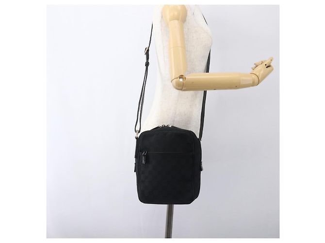 Borsa a Spalla GG Canvas Gucci Nera Argento 018 1612 Auth 173500 Nero - vista 25