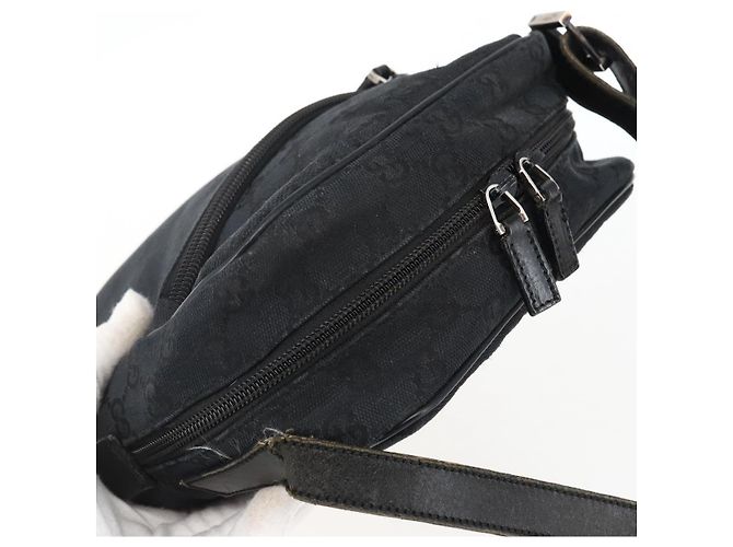 Borsa a Spalla GG Canvas Gucci Nera Argento 018 1612 Auth 173500 Nero - vista 6