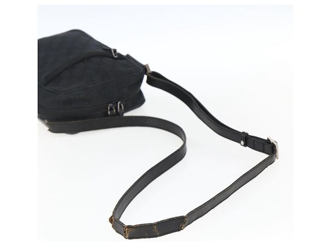 Borsa a Spalla GG Canvas Gucci Nera Argento 018 1612 Auth 173500 Nero - vista 7