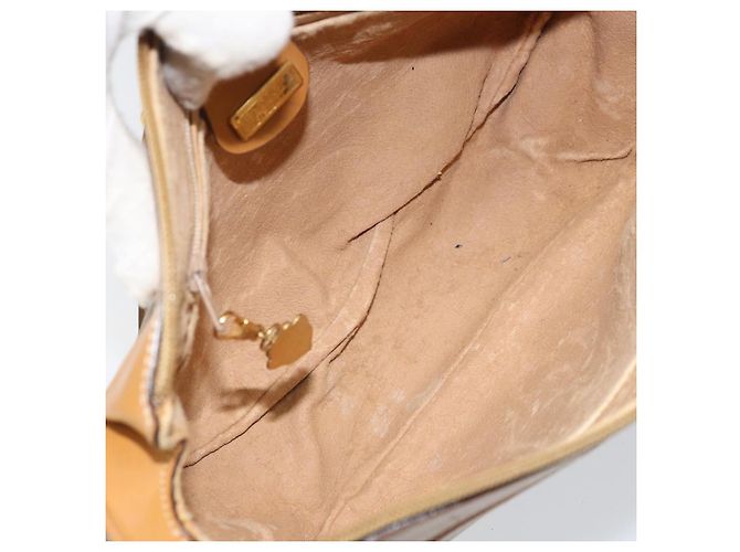 Bolsa Sherry Line em PVC Bege Micro GG Supreme Web da GUCCI 001 115 0918 Auth BA10601 Dourado - vista 10