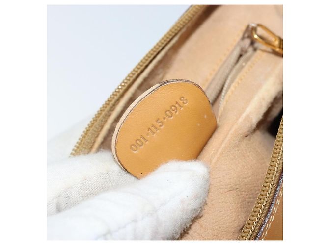 Bolsa Sherry Line em PVC Bege Micro GG Supreme Web da GUCCI 001 115 0918 Auth BA10601 Dourado - vista 12