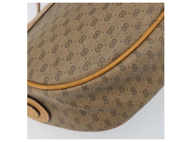 Bolsa Sherry Line em PVC Bege Micro GG Supreme Web da GUCCI 001 115 0918 Auth BA10601 Dourado - vista 16