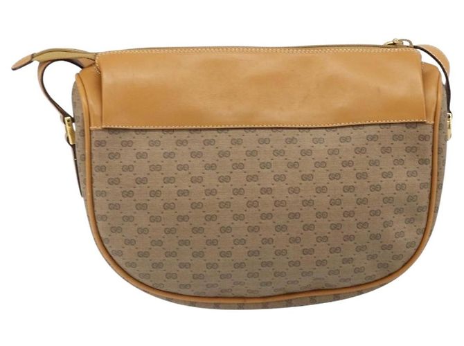 Bolsa Sherry Line em PVC Bege Micro GG Supreme Web da GUCCI 001 115 0918 Auth BA10601 Dourado - vista 2