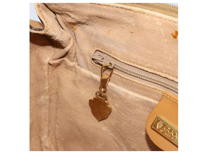 Bolsa Sherry Line em PVC Bege Micro GG Supreme Web da GUCCI 001 115 0918 Auth BA10601 Dourado - vista 21