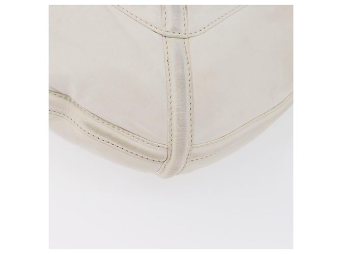 Borsa a Spalla LOEWE in Pelle Bianca Argento Auth bs33492 Bianco - vista 14